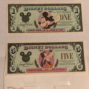 Vintage Disney Dollars